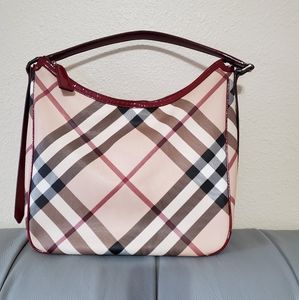 Burberry Supernova Check Moore Hobo Bag Auth